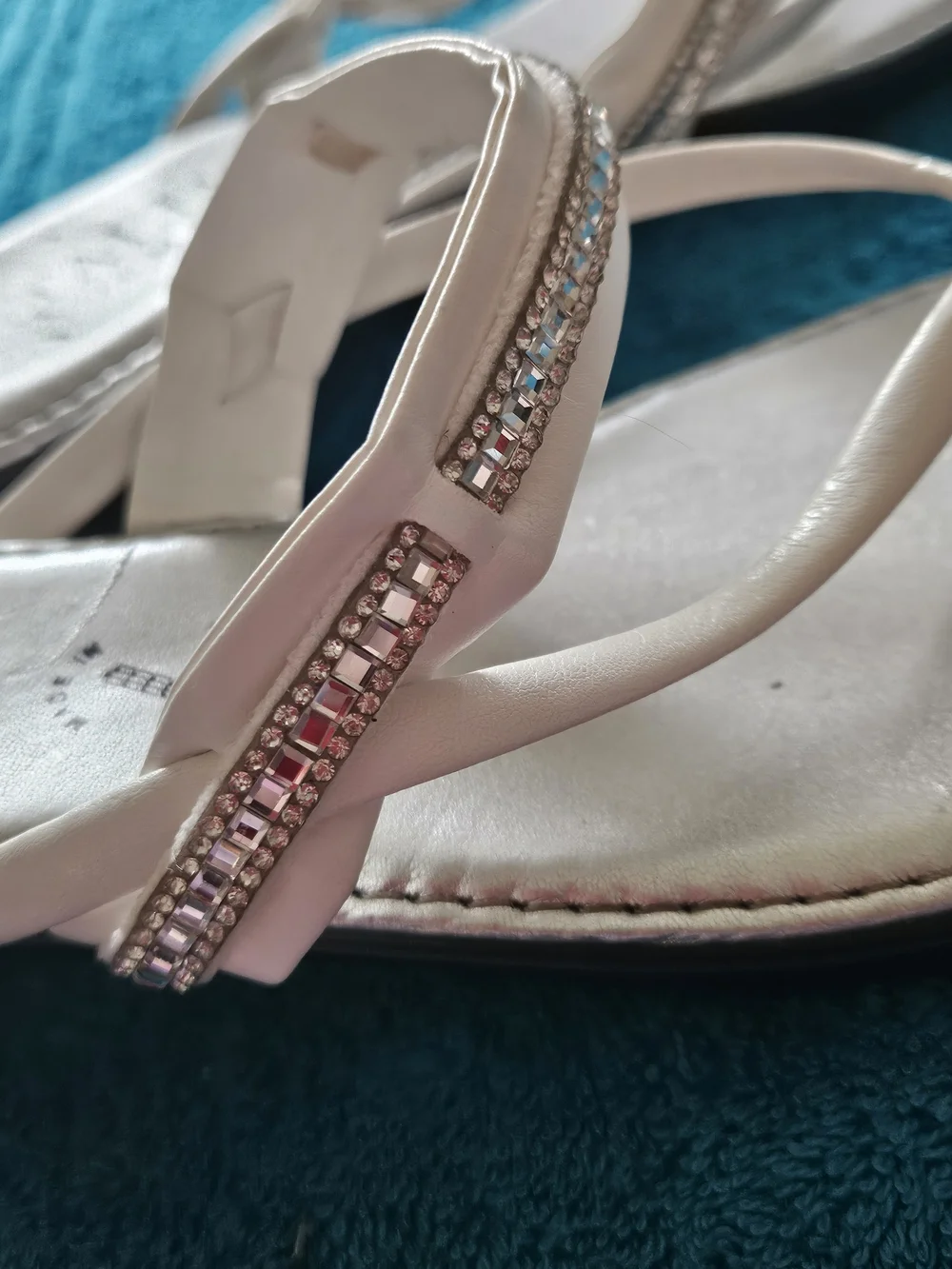Italian Shoemakers Rhinestone Women's Wedge Sandals